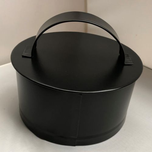 Narrowboat Galvanised chimney cap 6" id Black powder coated