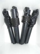 4 round rubber side fenders with rope.